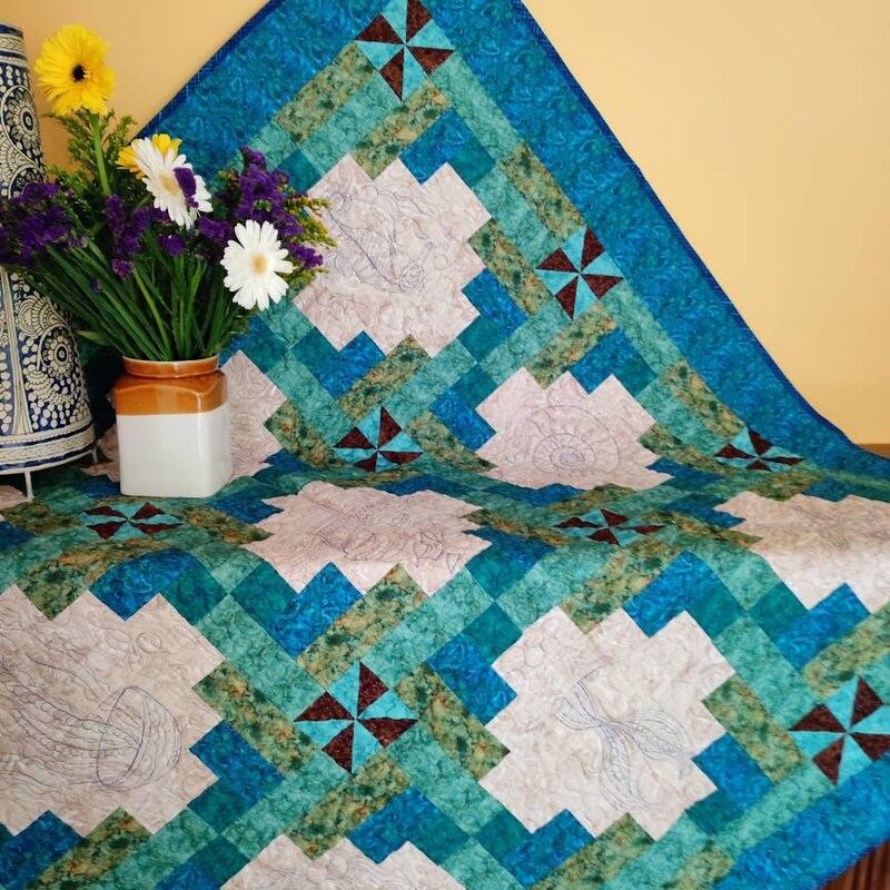 Modern Beach Quilt Etsy