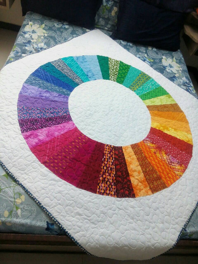 Modern Throw Quilt Colorful Throw Couch Throw Quilt Etsy