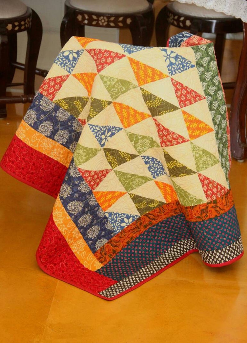 Handmade Quilt Lap Quilt Boho Home Decor Quilted Throw Etsy India