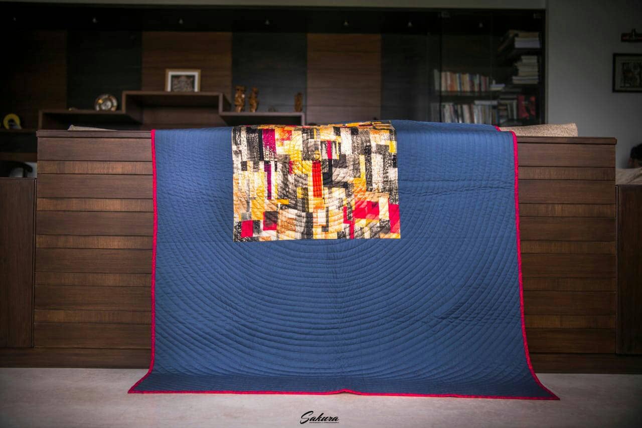 Modern Throw Quilt Gray Quilt Gold Quilt Couch Throw Etsy