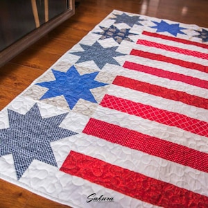 American flag quilt, flag throw, star quilt, 4july sale, patriotic quilt, baby Quilt, flag decoration, flag patchwork quilt, USA flag, sale