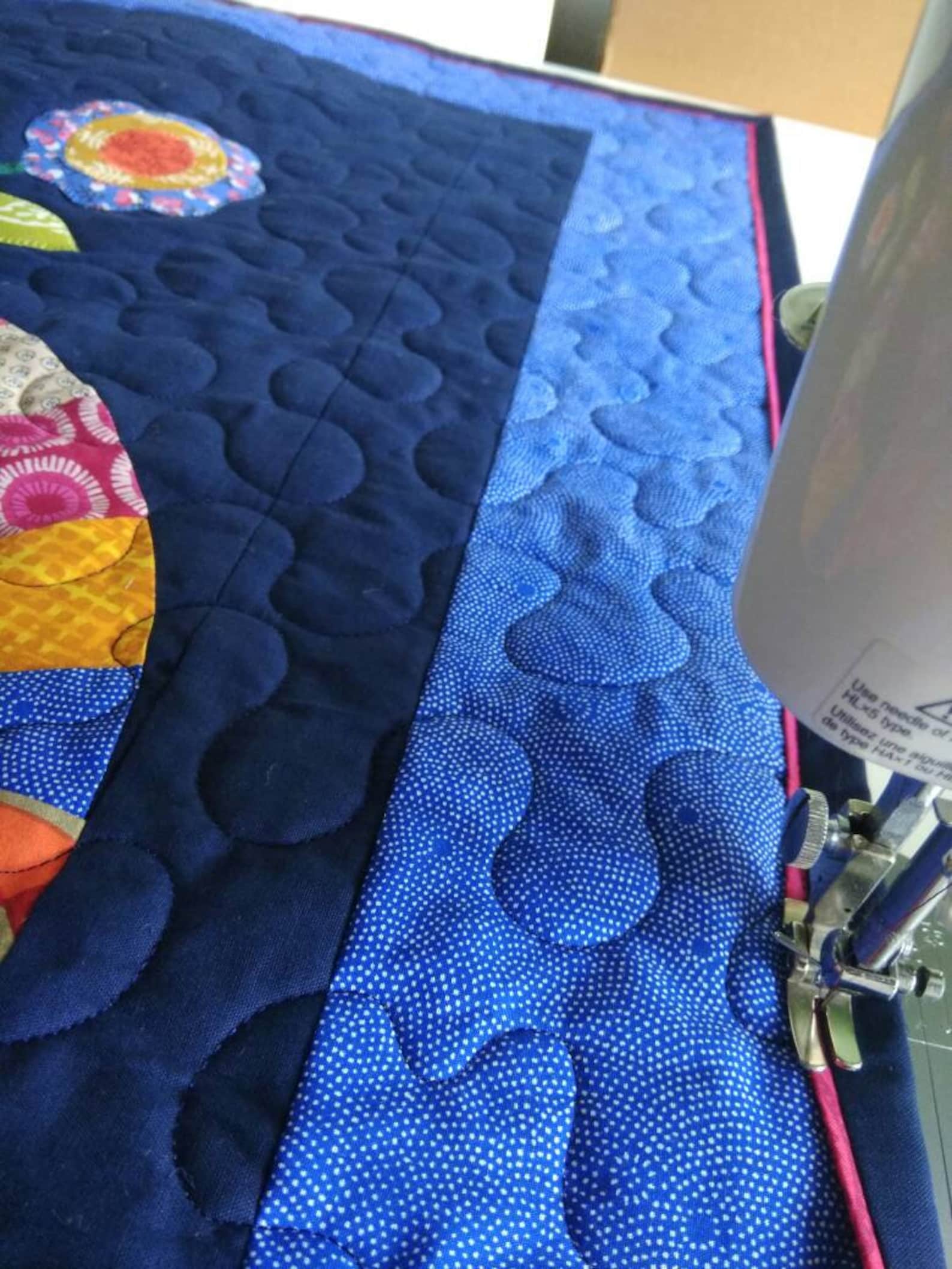 Wedding Ring Quilt Wedding Gift Blue Throw Quilt Double Etsy