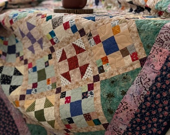 Gateway scrap quilt pattern, digital downloadable quilt pattern, scrap quilt ideas, full size quilt, queen size, patchwork pattern