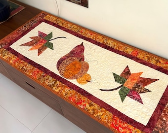 Fall table runner, table runner, quilted table runner, autumn decor, fall quilts, table topper, pumpkin decor, thanksgiving gift