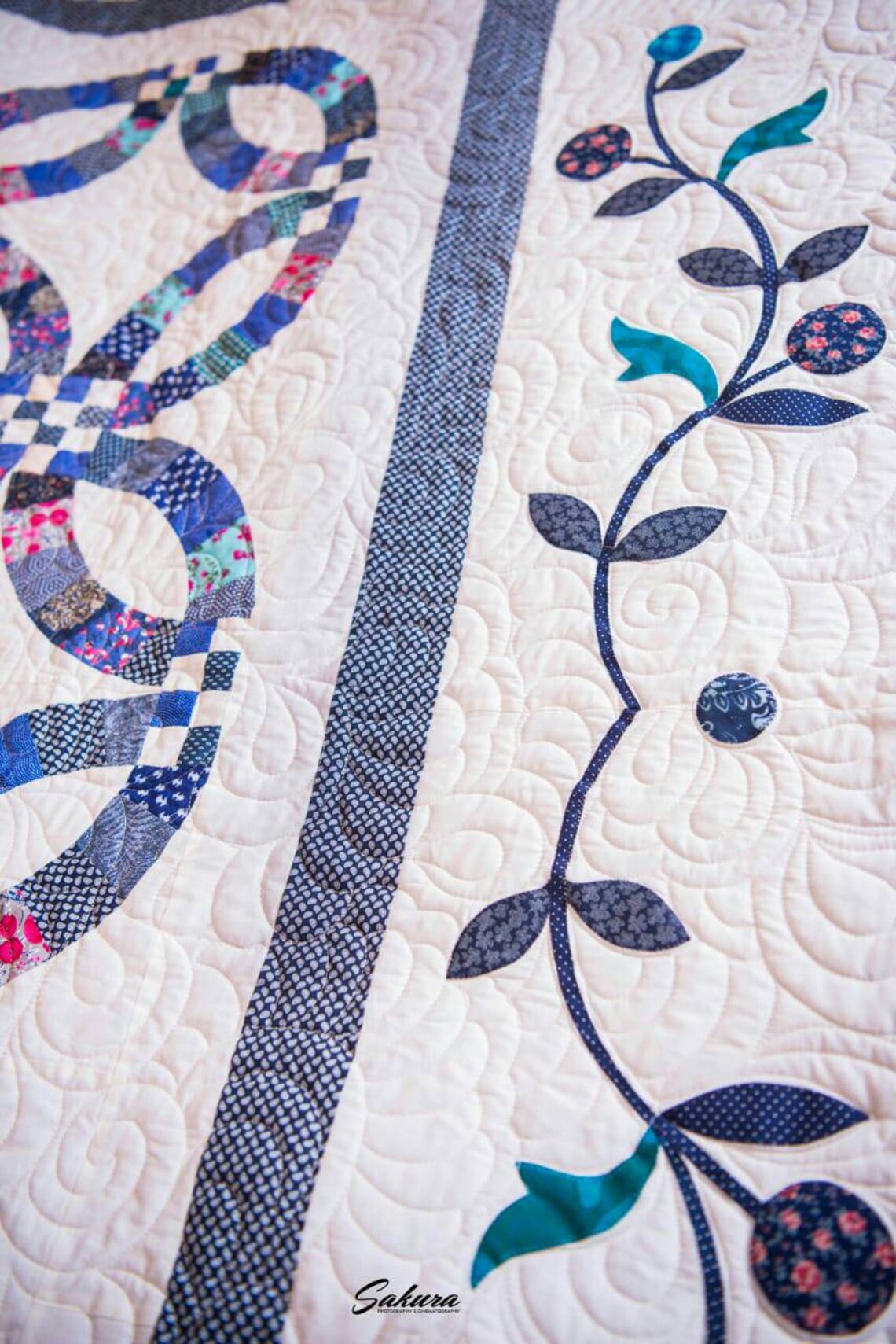 Double Wedding Ring Quilt Queen Size Quilt Homemade Quilt Etsy India