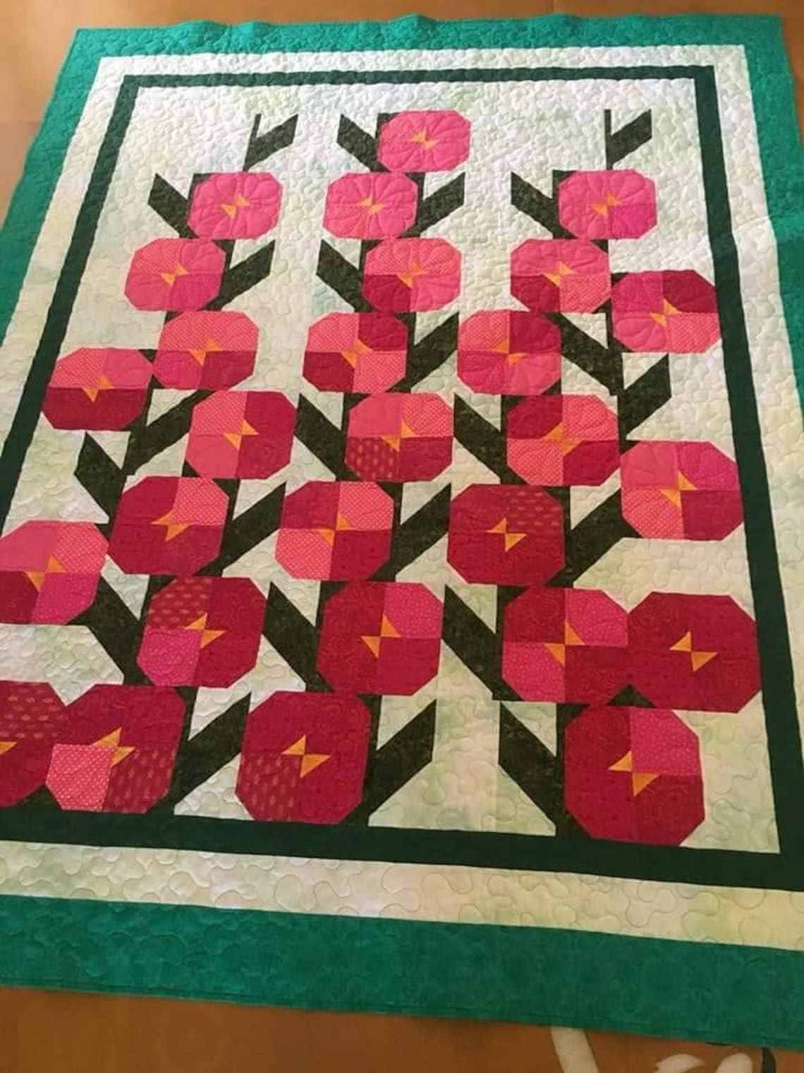 Poppies Quilt Pattern Etsy