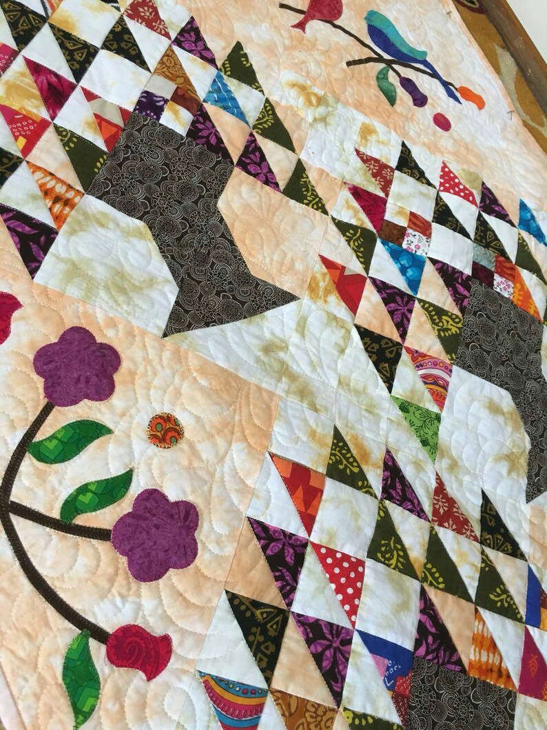 Wall art quilt tree of life wall quilt quilted wall Etsy