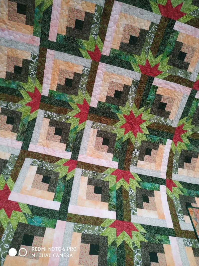 Christmas quilt King size quilt patchwork quilt handmade Etsy