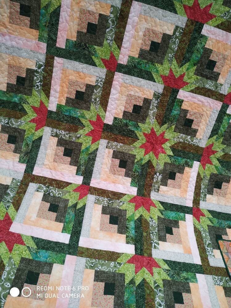 Christmas quilt King size quilt patchwork quilt handmade Etsy