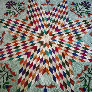 Lone star quilt, king size quilt, Bethlehem star quilt, Queen size quilt, Heirloom Quilt, wedding gift, Handmade quilt, traditional quilt