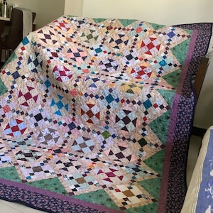 Handmade quilt, full size quilt, Christmas gift, homemade quilt, patchwork quilt,