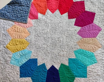 Rainbow throw quilt, modern throw , patchwork quilt sale, handmade quilt , quilted throw, baby quilt , rainbow nursery,