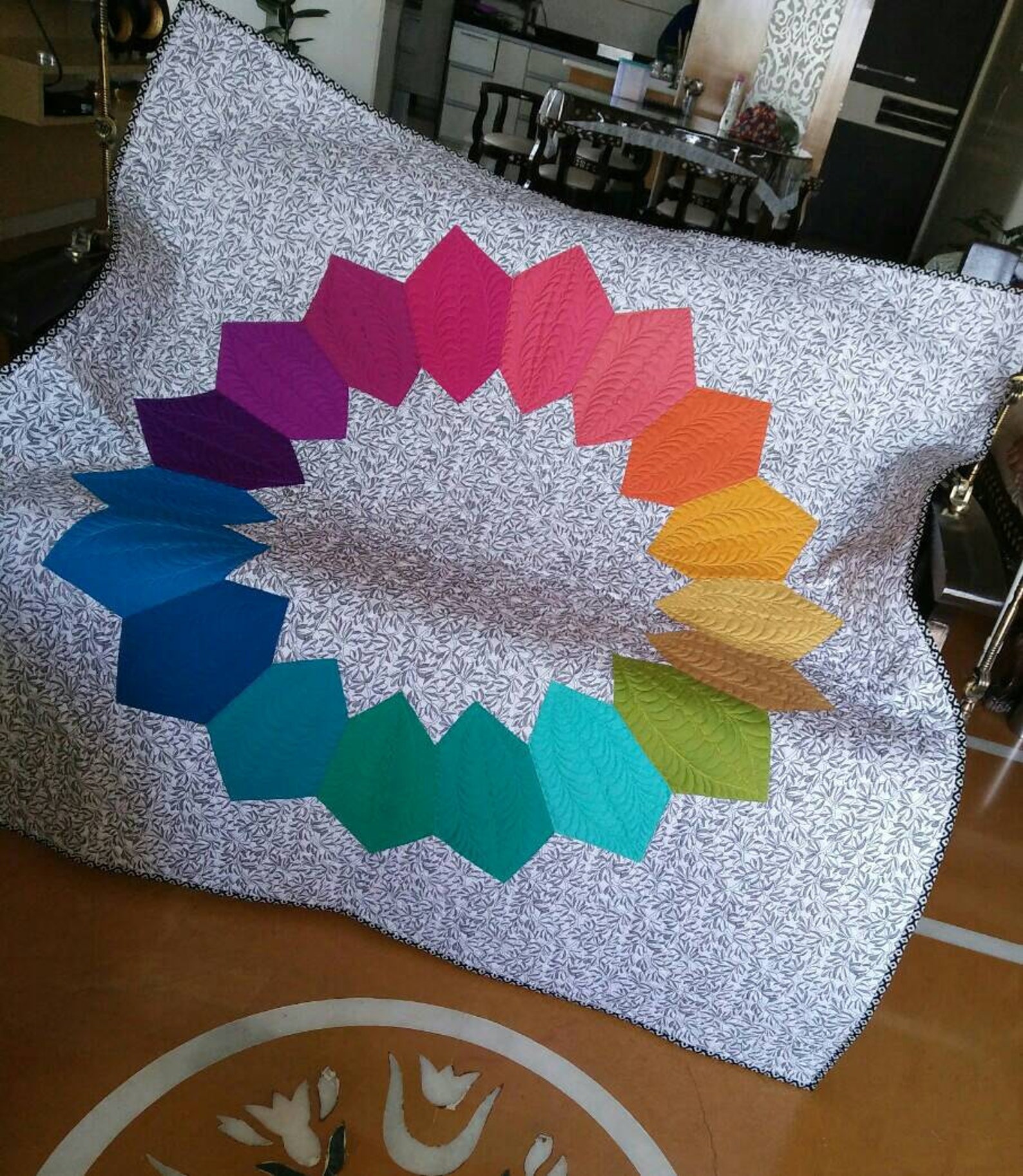 Modern throw. Ombre quilt. Colorful quilt. Lap quilt. Color Etsy