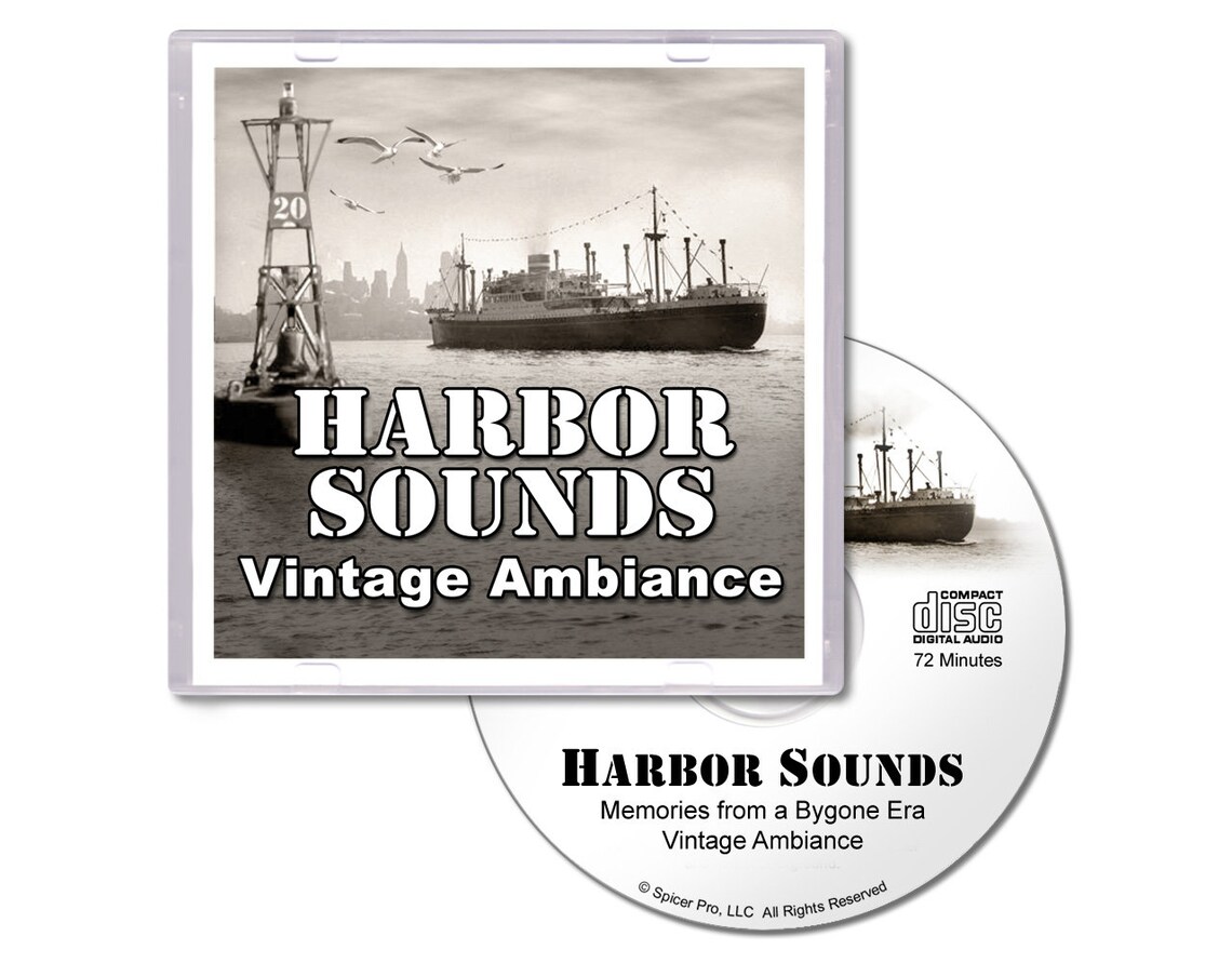 Harbor Sounds Audio CD Nostalgic Ambiance Waves Seagulls Etsy