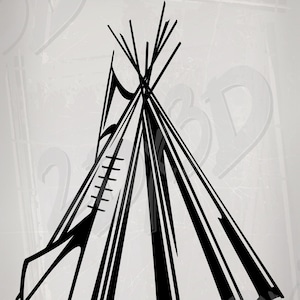 Vector Tipi Tent: Conical Indian Design (Digital Download)
