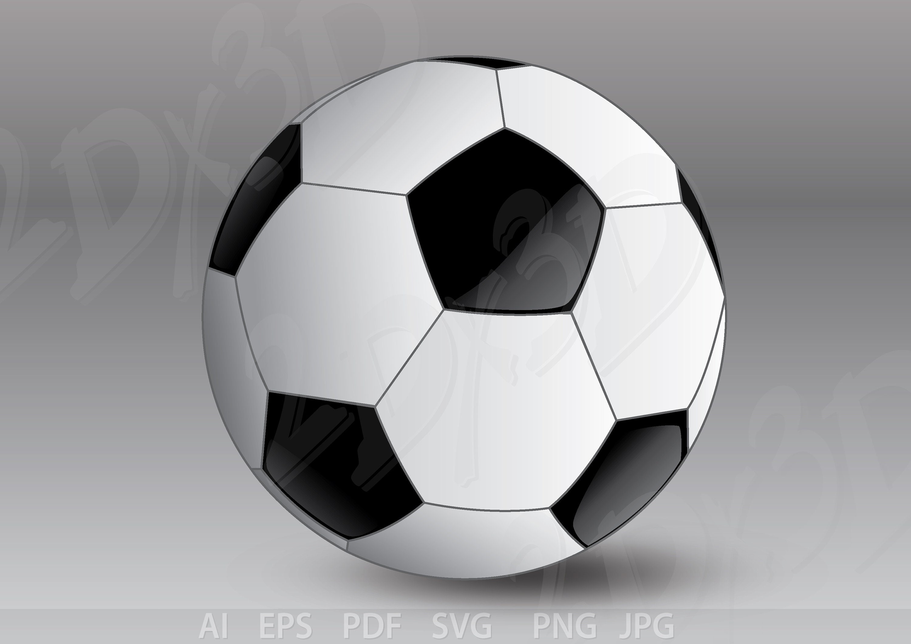 Football Vector Inverted Vector Football Image (ai, Eps, Pdf, Svg, Png, Jpg) (digital Download ...