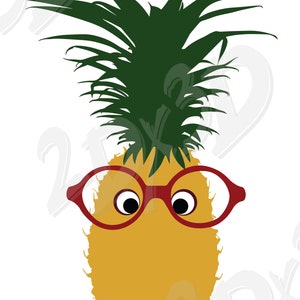 Ananas con occhiali Vector Art (download digitale)