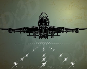 Vector AIRPLAN, printable file, AI, eps, pdf, png, jpg, svg, Download for print, discount coupons