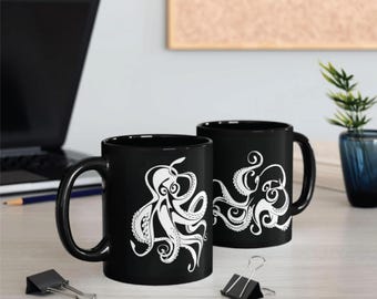 Octopus Mug: Marine Animal Coffee Cup, Ocean Lover Gift