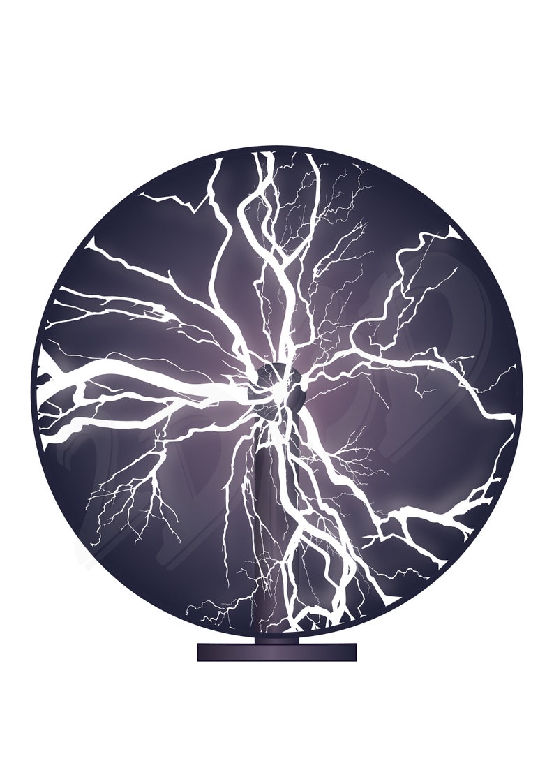Vector PLASMA GLOBE, lightening bolts, SVG, ai, eps, pdf, png, jpg Download, arc, tunder, high voltage, discount coupons image 2
