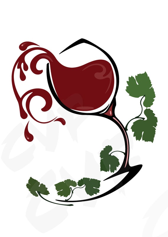 Vector Wine Glass Editable Ai Eps Png Pdf Svg Jpg Etsy