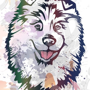 Vector SAMOYED dog, SVG, ai, eps, png, pdf, jpg Download files, Digital, graphical, it's not for cut machine, for print