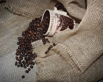 COFFEE BEANS, Photography  /0167/, 8 JPG Instant Download, Coffee beans, Cup of coffee, composition, still life, nature