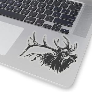 Adesivi con fustellatura a forma di bacio con piangono i cervi, adesivi per animali selvatici, regalo per amanti degli animali, decalcomania della natura, decorazione della foresta, adesivo per paraurti dell'auto