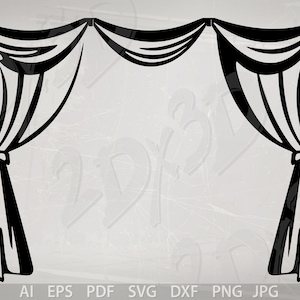 Vector STAGE CURTAINS svg pdf ai eps dxf png jpg Download files Digital file