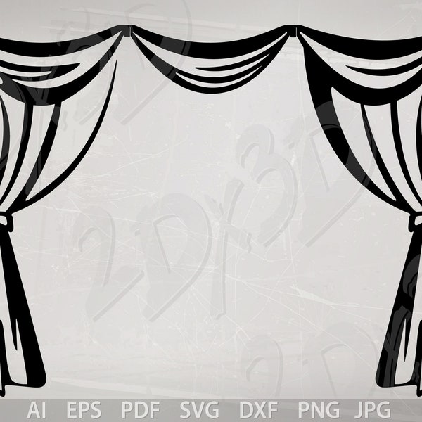 Vector STAGE CURTAINS svg pdf ai eps dxf png jpg Download files Digital file