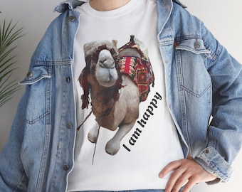 Camel Photography T-Shirt, Desert Animal Lovers Gift, Unisex Wildlife Tee