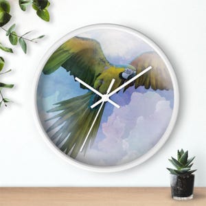 Watercolor Wall Clock, Home Decor Clock, Unique Wall Art, Watercolor Effect Clock, Nature Theme Clock, Modern Clock