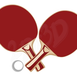 Vector Ping Pong Paddles Graphic (Digital Download)