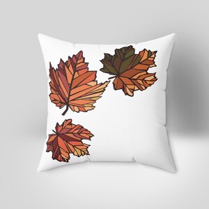 Art Leaves Flora Square Pillow, Botanical Decor Cushion, Green Leaf Throw Pillow, Nature Inspired Home Accent, Floral Leaf Print Pillow