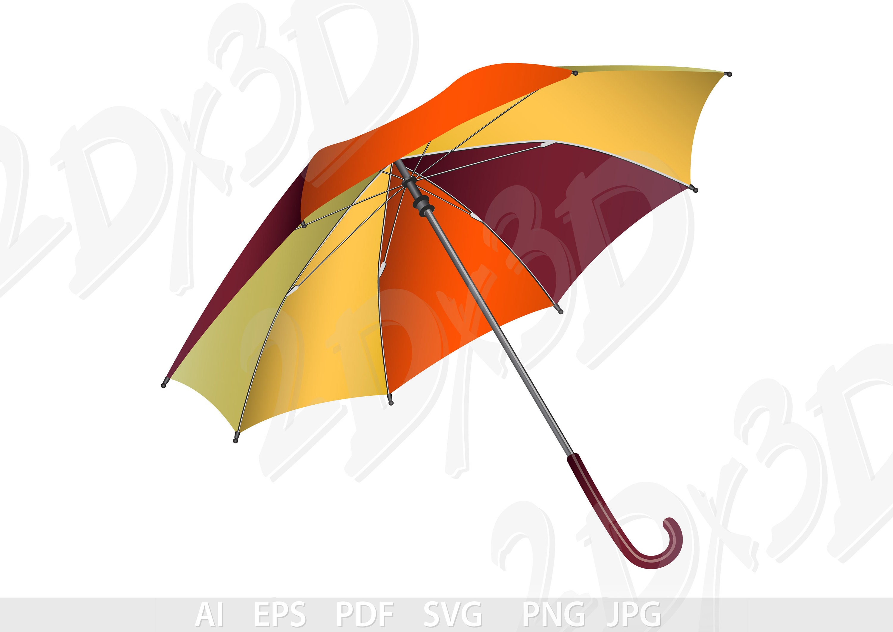 Vector UMBRELLA AI eps pdf png svg jpg Download files | Etsy