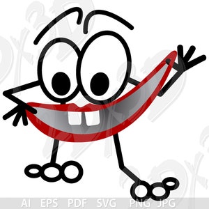 Vector CARTOON character, printable, AI, eps, pdf, svg, png, jpg Download, Digital image, graphical image, discount coupons