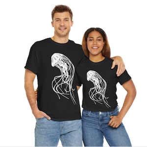 Jellyfish Unisex Tee, Marine Animal Ocean Fauna Shirt, Underwater Life T-Shirt, Sea Creature Top, Nautical Graphic Tee