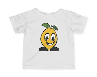 Kids Lemon Print Tee, Toddler Citrus Graphic Shirt, Children's Fruit Design Top, Baby Lemonade Tshirt, Child Summer Yellow T-shirt, Infant