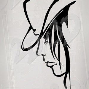 Vector FACE con cappello, ai, eps, pdf, svg, pdf, jpg Scarica file, Digitale, grafico, buoni sconto