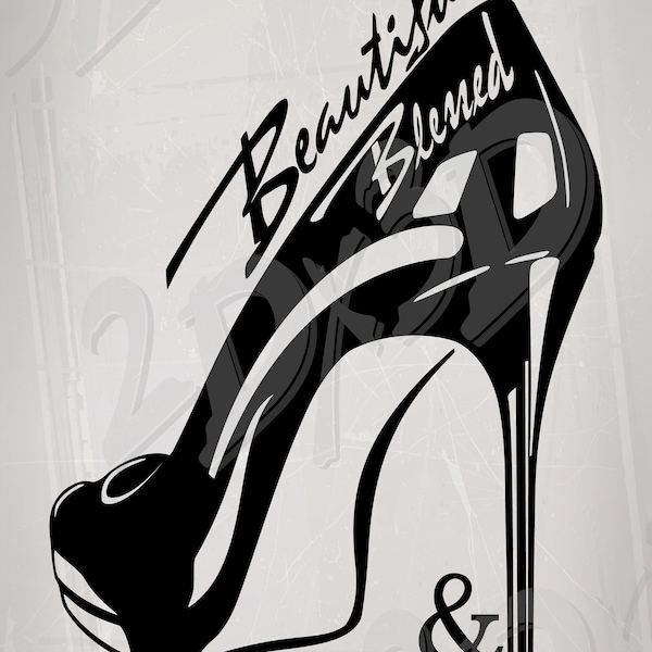 Vector LACED LUXURY SHOE, Beautiful Blessed & Bold, ai, eps, pdf, svg, dxf, png, jpg Download, Digital graphic image, discount coupons