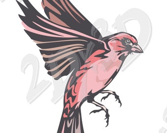 Vector BIRD Purple Finch fly colored SVG ai eps pdf dxf png jpg Download sparrow Digital image discount coupons