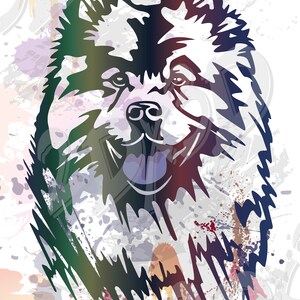 Vector CHOW CHOW, SVG, ai, eps, png, pdf, jpg Descargar archivos, Digital, gráfico, no es para máquina de corte, para imprimir