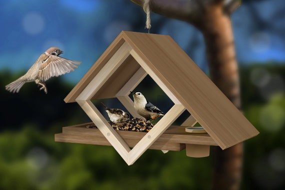 Relaxdays Casetta per Uccelli Decorativa, Casa in Legno da Appendere, Decorazione Home per Outdoor & Giardino, Naturale Relaxdays Casetta per Uccelli Decorativa, Casa in Legno da Appendere, Decorazione Home per Outdoor & Giardino, Naturale