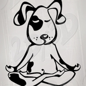 Vector DOG in meditation Download Digital graphical ai eps png pdf svg jpg files