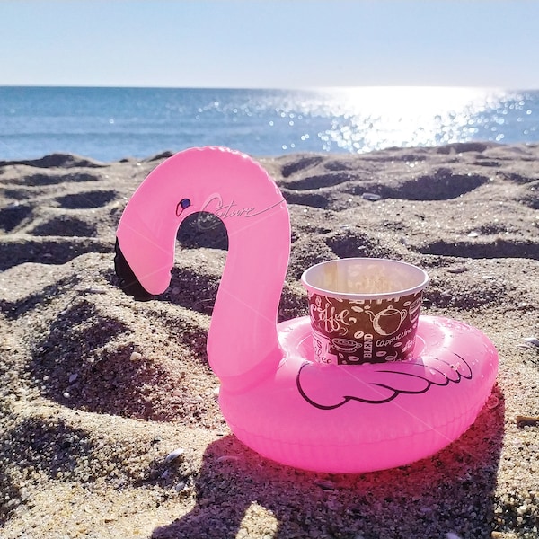 BEACH flamingo cafe , Photography /0828/, 5 JPG Instant Download, digital image, sea, sand