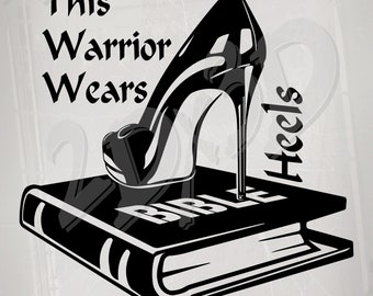 Warrior Heels on Bible Vector Image (Digital Download)