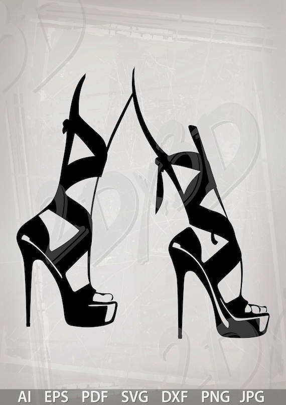 Laced Luxury Shoes Vector Art (digital Download) - Etsy