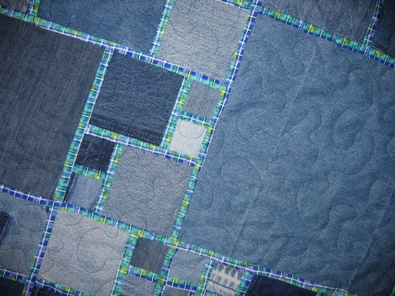 Stained Glass/Denim Quilt Pattern image 4