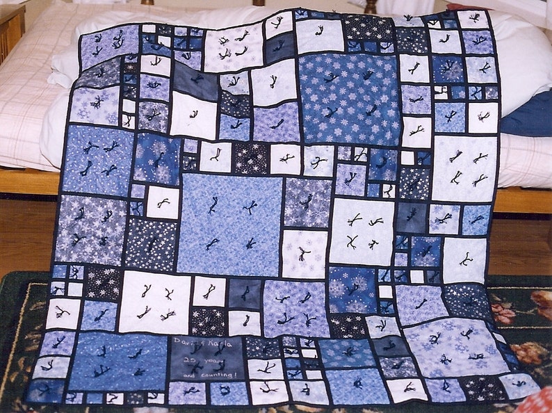 Stained Glass/Denim Quilt Pattern image 2