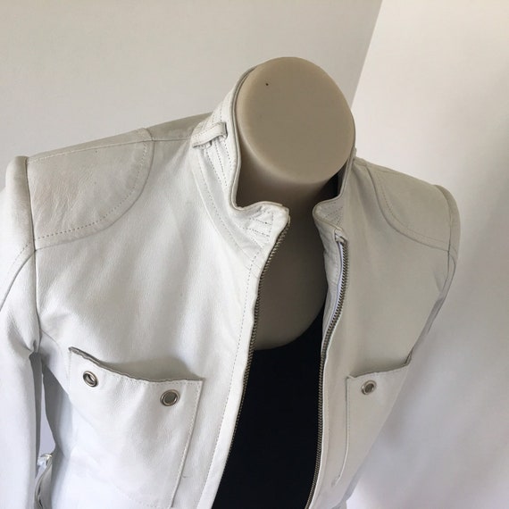 White Bebe leather jacket